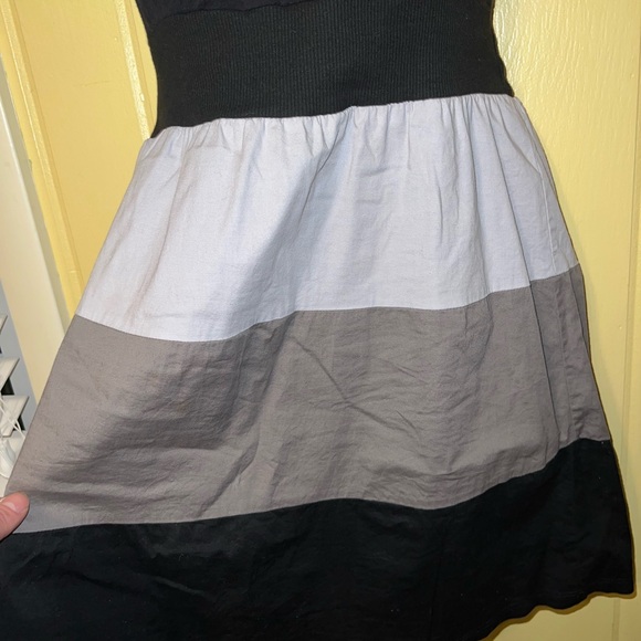 BeBop Black and Gray Colorblock Striped Dress Size S - Picture 6 of 10